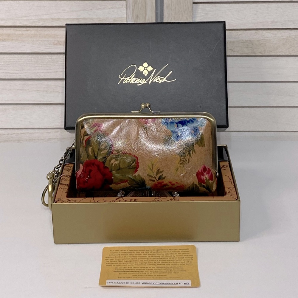 NWT Patricia Nash Victorian Garden Lorella Frame Purse